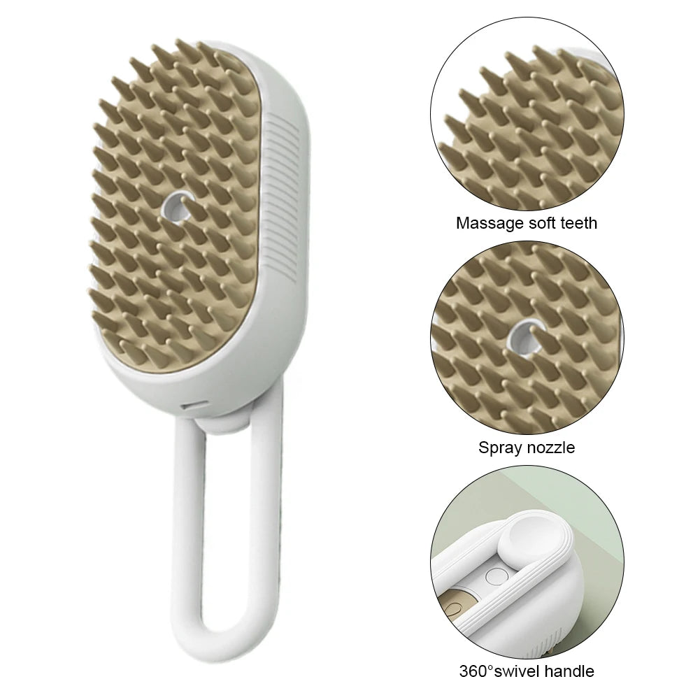 PurrSteam 3-in-1 Stoomborstel voor Katten & Honde