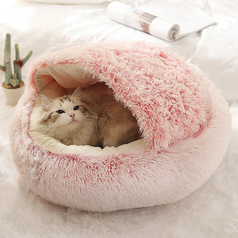 Pluche Kattenmand Ø40cm – Zachte Warmtebed voor Kat of Kleine Hond