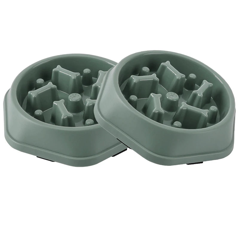Slow Feeder Hondenbak – Anti-Schrok, BPA-vrij Plastic, Ø20cm Blauw