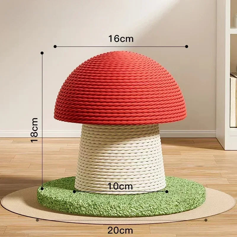 Krabpaal Kat Sisal – Rood Paddenstoel Design, Hout & Touw