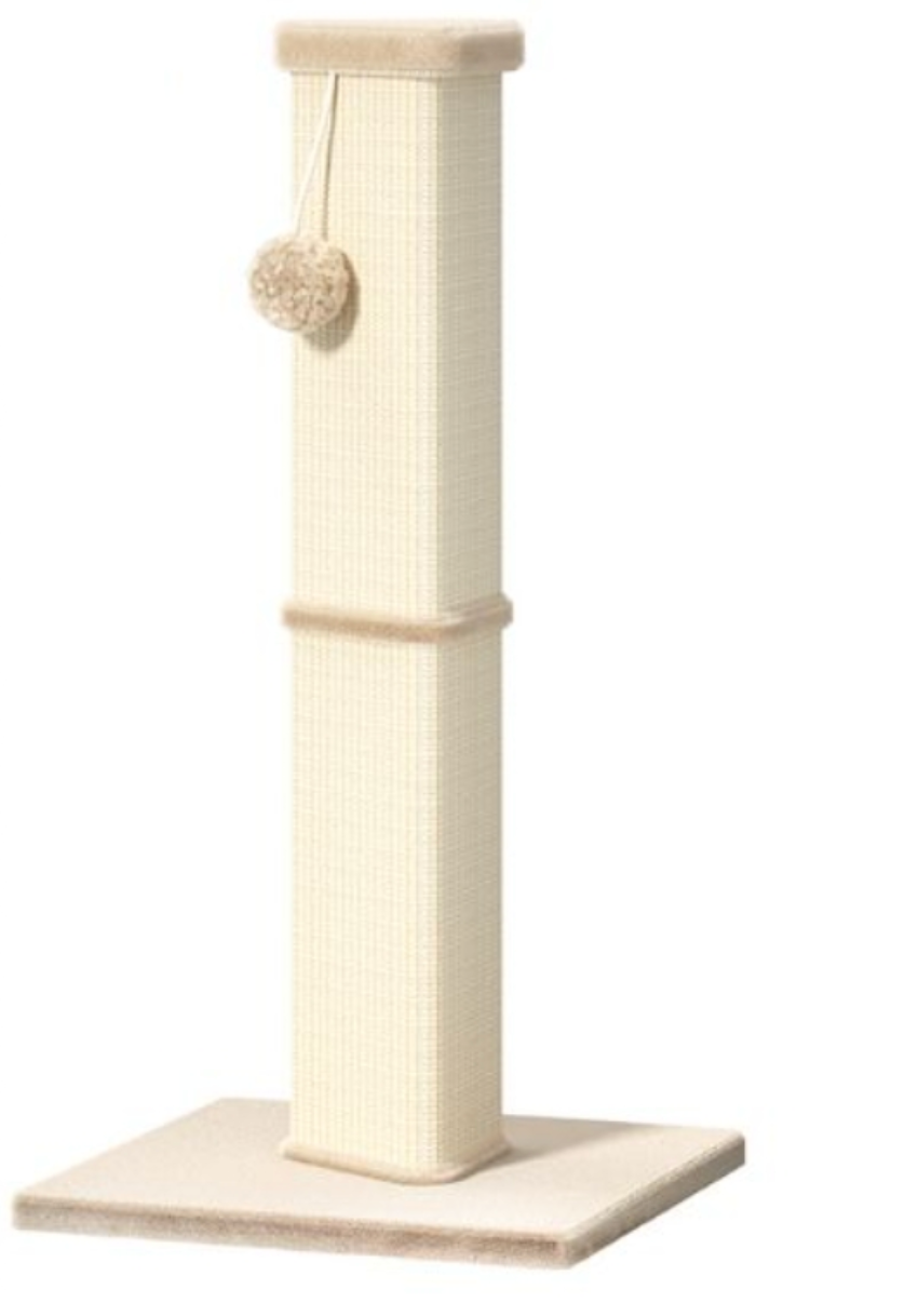 Krabpaal Kat 80cm Hoog – Sisal met Speelbal, 40x40cm Basis, Meerkleurig
