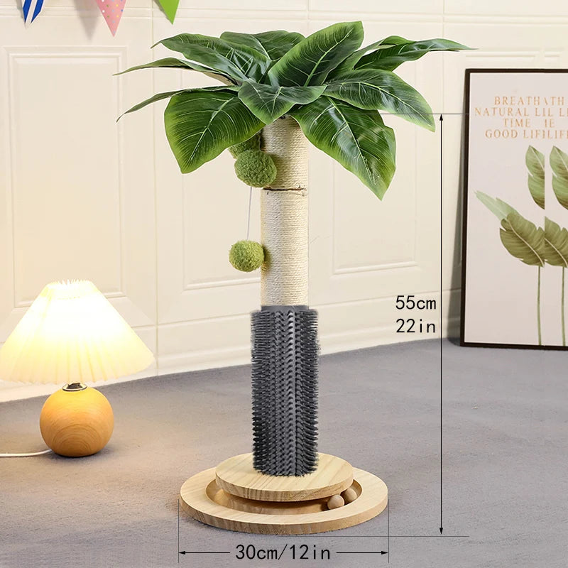 KlimPaws Sisal Speelkrabpaal met Hangballen en Houten Balbaan