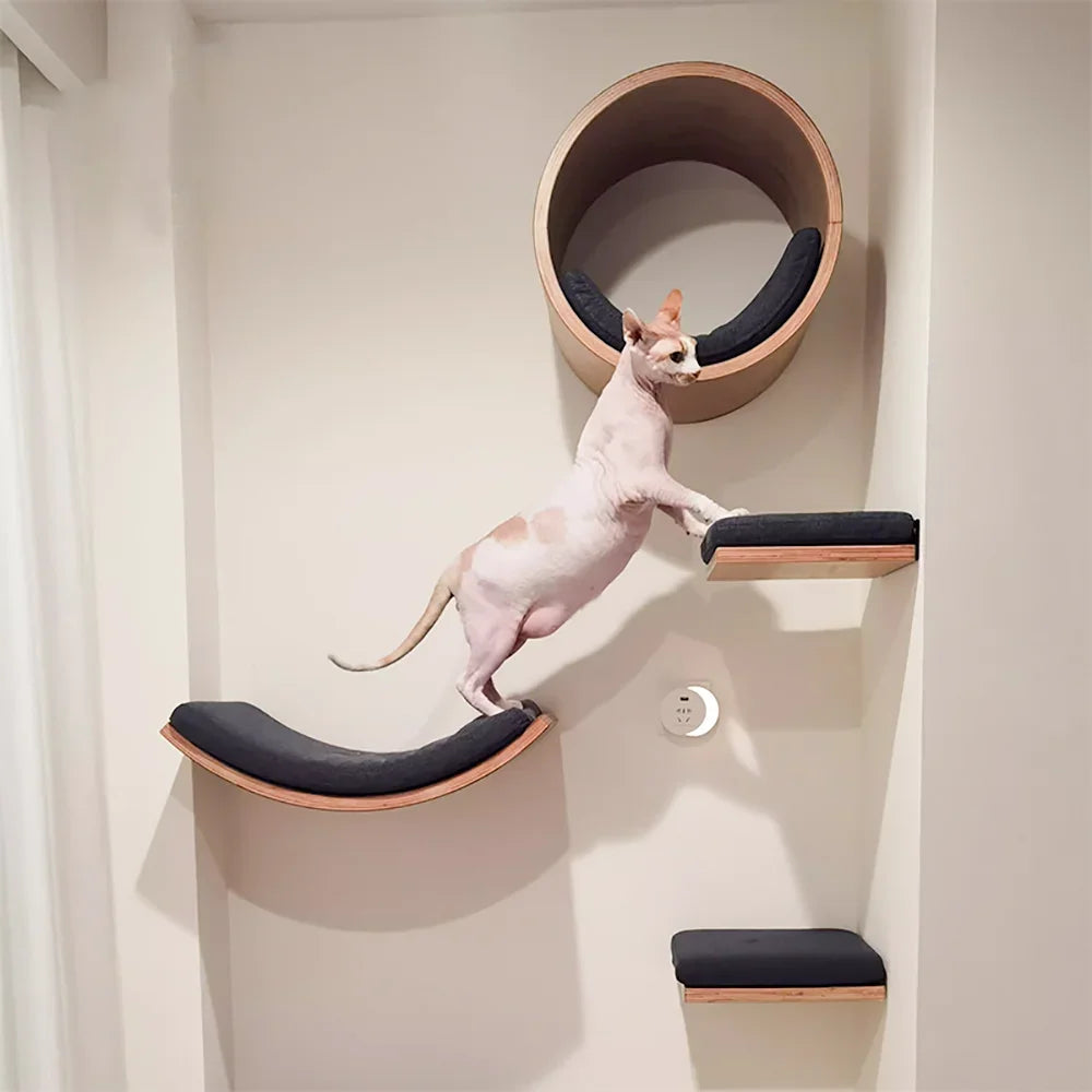 SkyNest Wandgemonteerde Kattenklimtoren