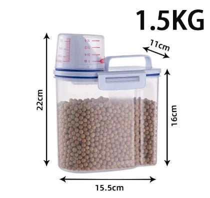 FreshLock 1.5kg/2kg Meetbeker & Voercontainer voor Honden en Katten