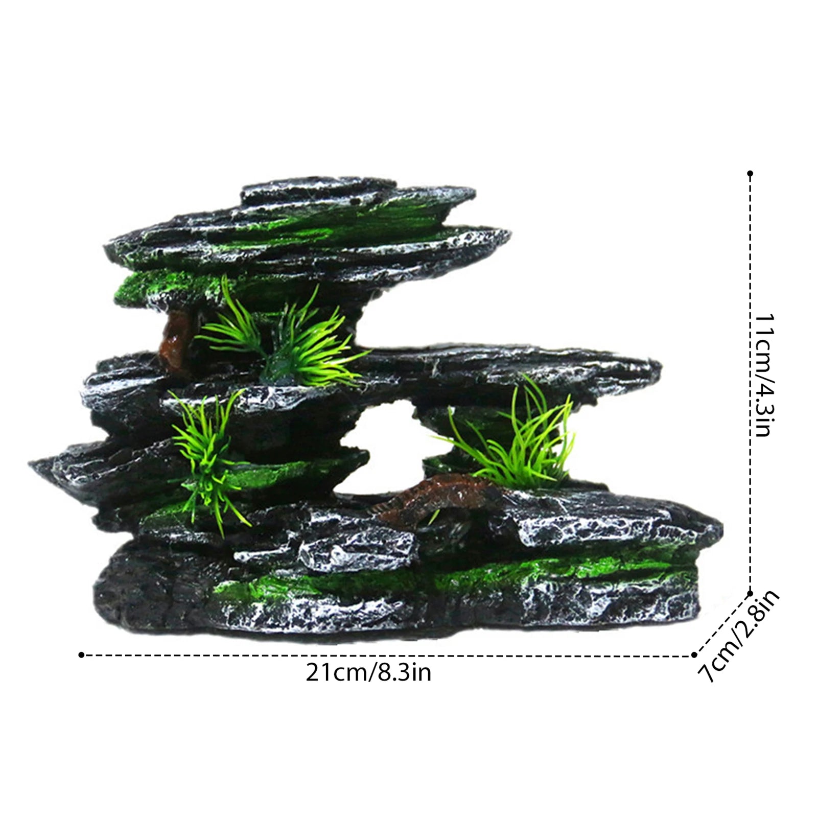 Hars aquarium brug ornament