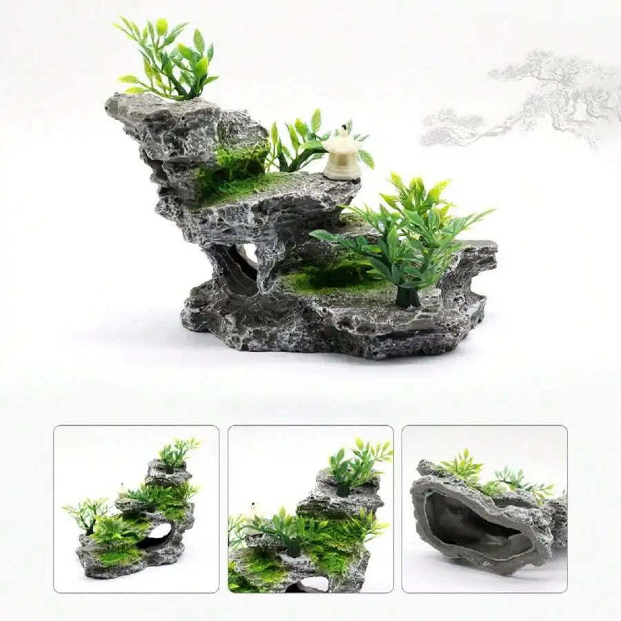 Set decoratieve stenen voor aquariums