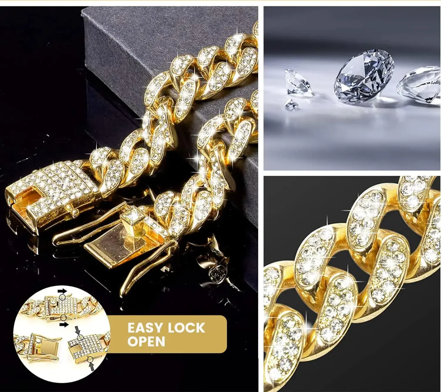RoyalPaw Diamond Cuban Hondenketting