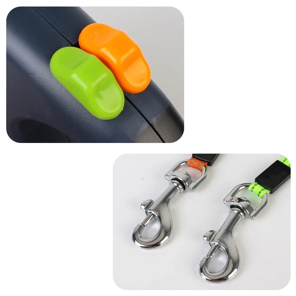 DuoWalk 3M Automatische Hondenriem met Zaklamp & Poepzakhouder