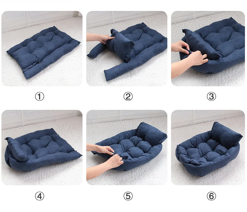 SnuggleNest 3-in-1 Honden- & Kattenbed – Multifunctioneel Warm Winterbed