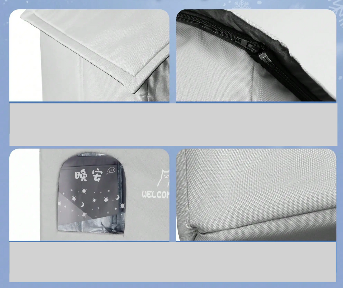 ThermaKool Opvouwbaar Isolerend Kattenhuis – 2-in-1 Verkoelend & Verwarmend met Ijspacks & Keerbaar Matras