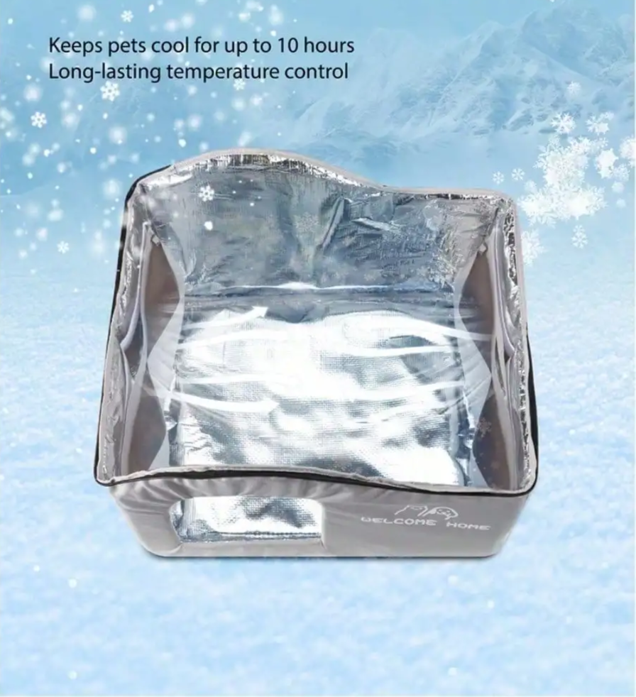 ThermaKool Opvouwbaar Isolerend Kattenhuis – 2-in-1 Verkoelend & Verwarmend met Ijspacks & Keerbaar Matras