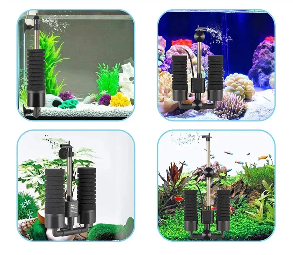 AquaSilent Stil Aquariumfilter | Biochemische Sponsfilter voor Viskom & Garnalenpoel
