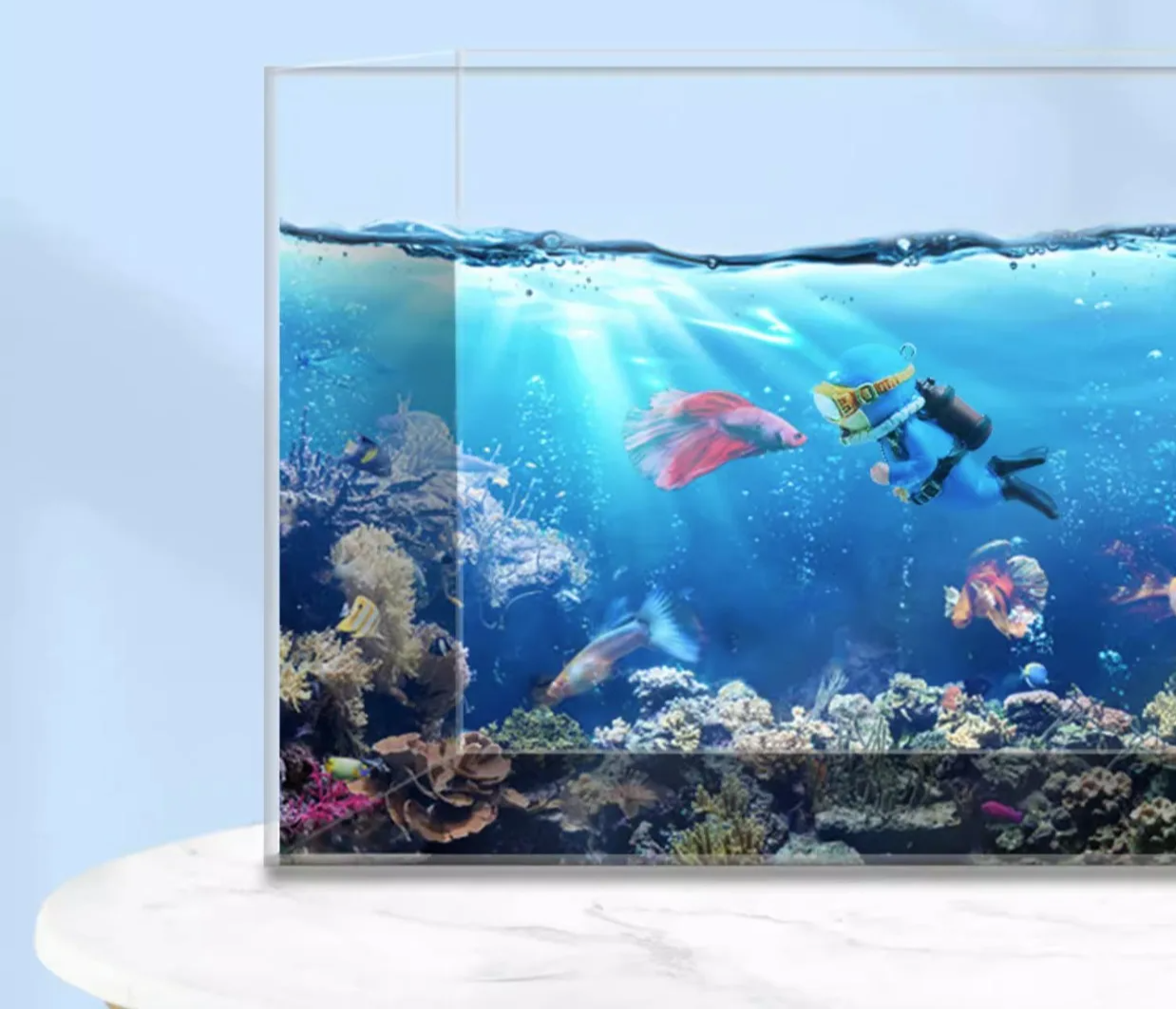 AquaFloat Drijvende Duiker Aquarium Decoratie