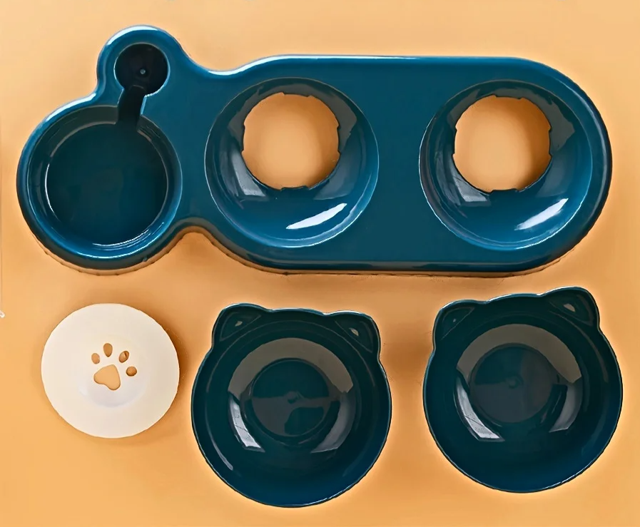 Drink & Eat 3-in-1 Kattenvoerbak Set met Waterdispenser
