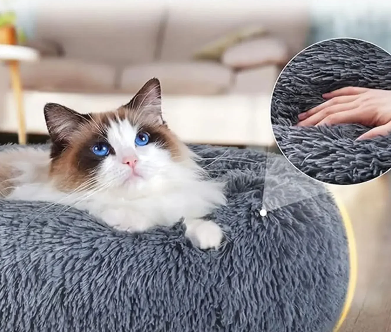 SnugNest Luxe Ronde Huisdiermand