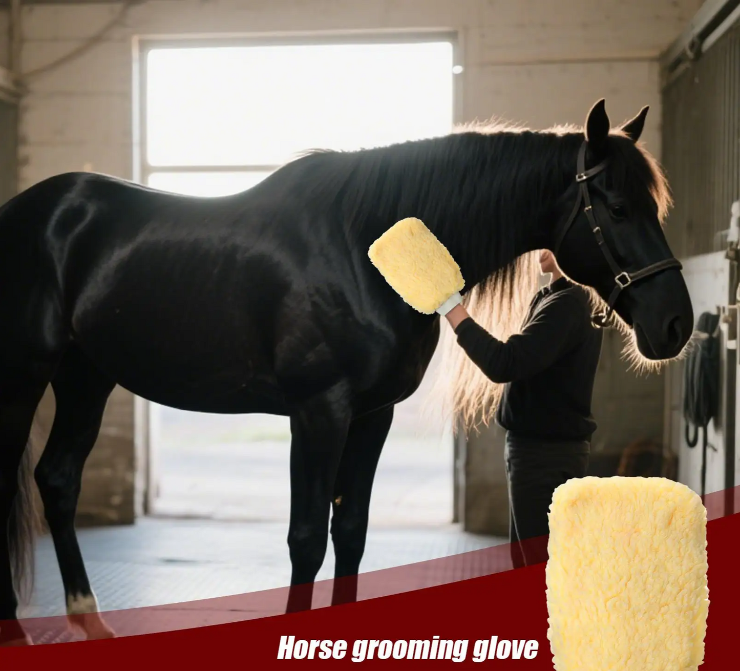 TickMitt Care – Zachte Grooming & Applicator Handschoen voor Paarden en Huisdieren