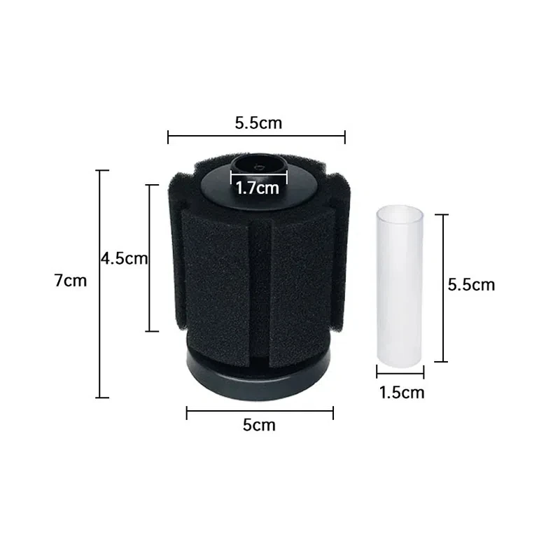 AquaPure Biochemische Sponsfilter voor Aquarium | Viskom, Luchtpomp en Skimmer Accessoire