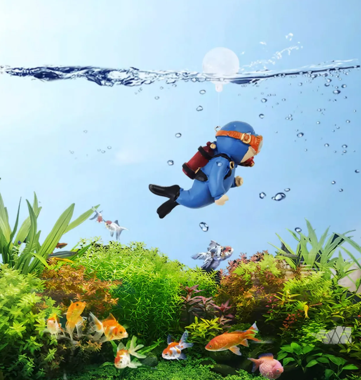AquaFloat Drijvende Duiker Aquarium Decoratie