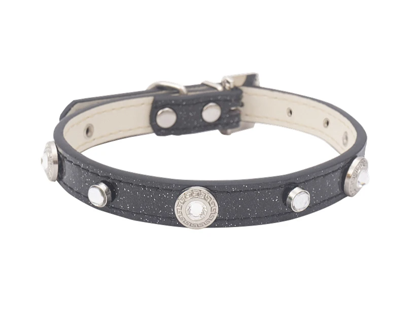 LuckyLuxe Clover Collar – Luxe PU Leren Katten- & Hondenhalsband