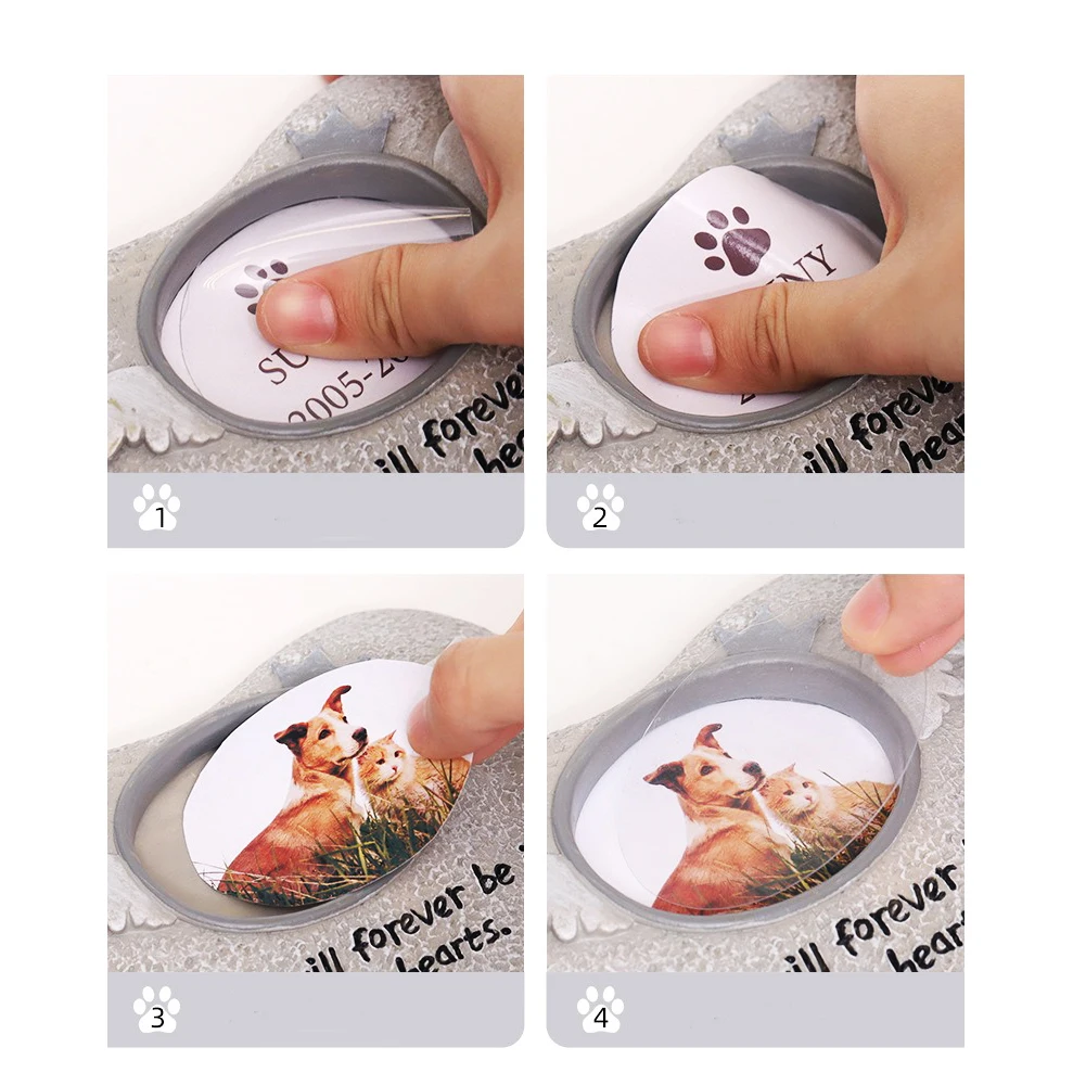 EternalPaw – Creatieve Resin Huisdier Gedenksteen met Fotohouder