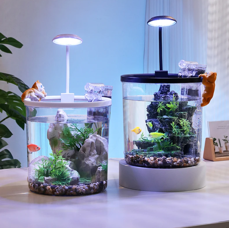 EcoFlow Kleine Ronde Vissenkom met Zuurstofrijk Water
