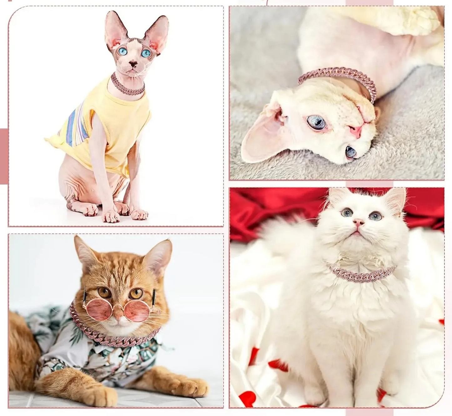 GlamPaw Diamond Cuban Link Halsband