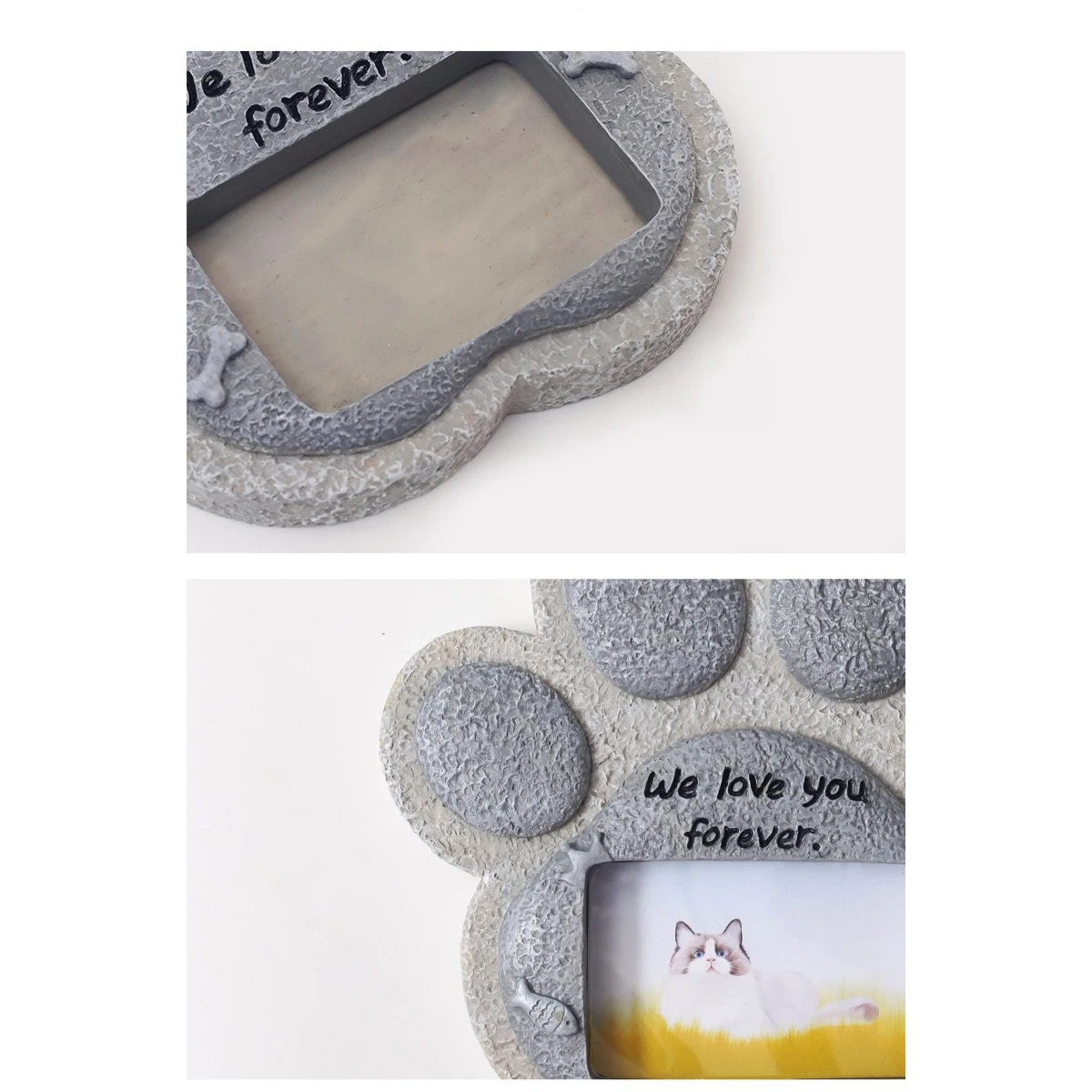 EternalPaw – Creatieve Resin Huisdier Gedenksteen met Fotohouder
