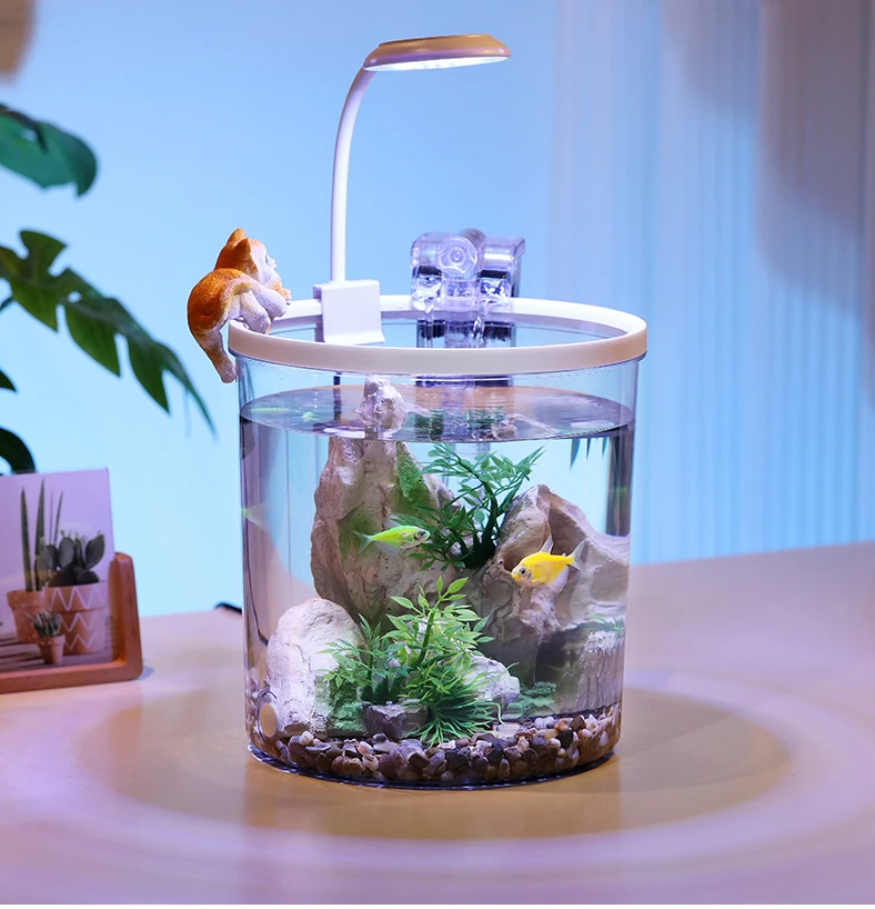 EcoFlow Kleine Ronde Vissenkom met Zuurstofrijk Water