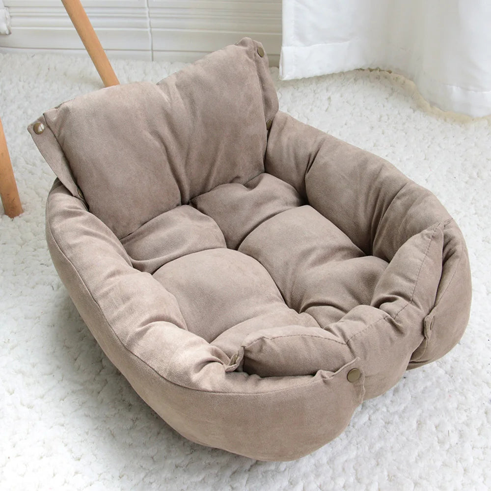 SnuggleNest 3-in-1 Honden- & Kattenbed – Multifunctioneel Warm Winterbed