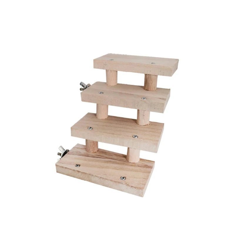 Houten hamsterladder meerlagig – 3 t/m 8 lagen – houtkleur