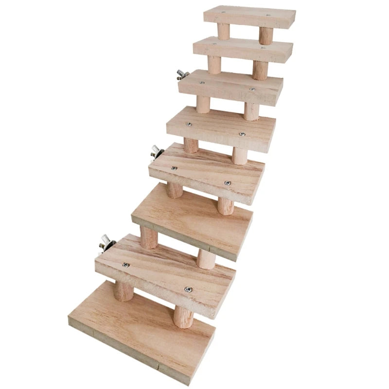 Houten hamsterladder meerlagig – 3 t/m 8 lagen – houtkleur