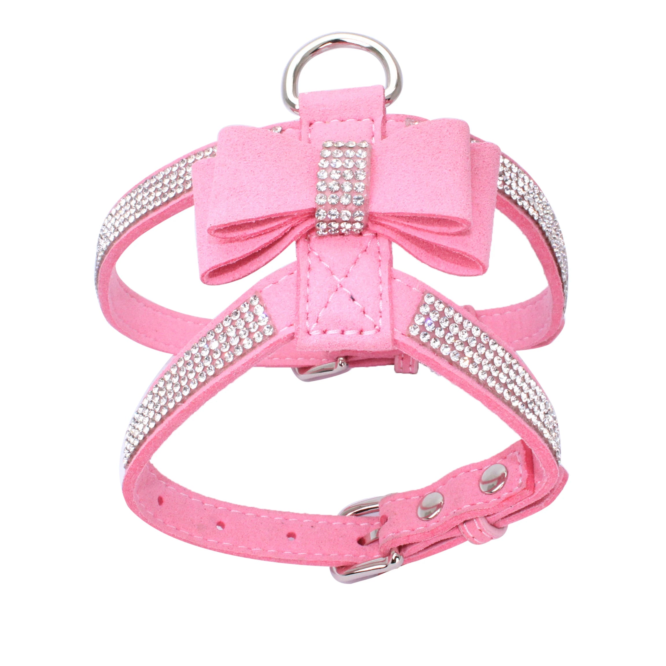 VelvetBow Luxe Honden- & Kattenharnas met Strass Vlinderstrik