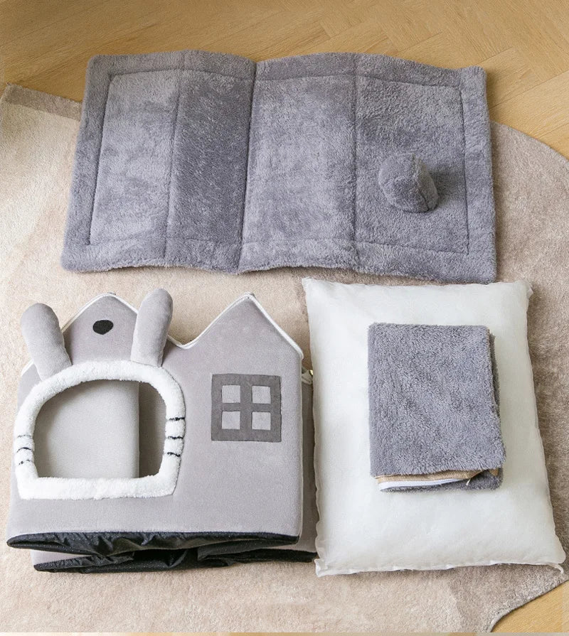 CosyFold Luxe Opvouwbare Honden- & Kattenhuis