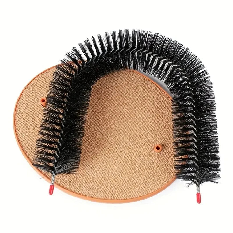 Katten Speelboog met Verzorgingsborstel – Zwart, PP & Krabmat