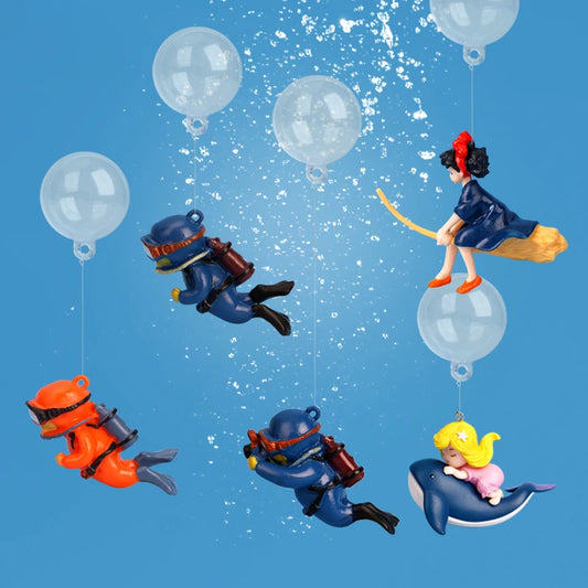 Cartoon Vis Tank Decoratie Mini Duiker