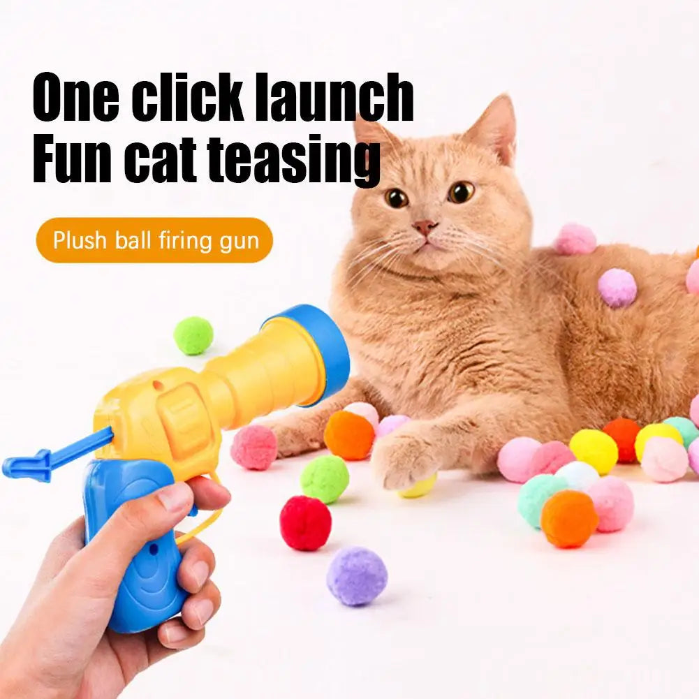 Interactieve Katapult met 20/21 Pluche Ballen – Stil Katten Speelgoed