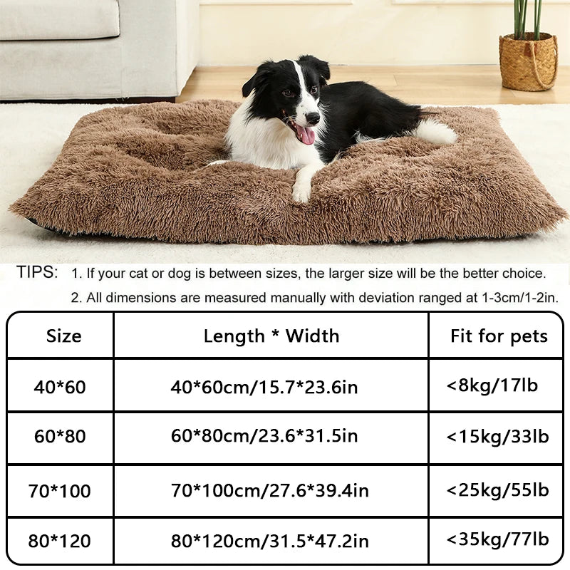 Pluche Hondenmand – Zachte Mand voor Hond of Kat (60–70cm)