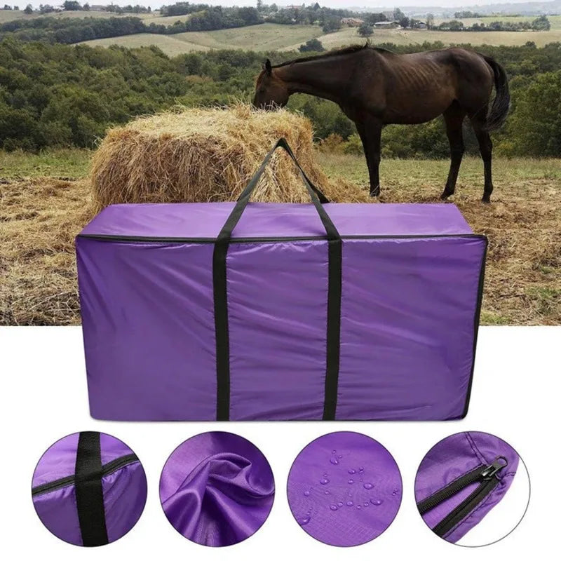 HayGuard Pro – Waterdichte Ritsbare Hooibaal Opbergtas voor Paarden & Vee