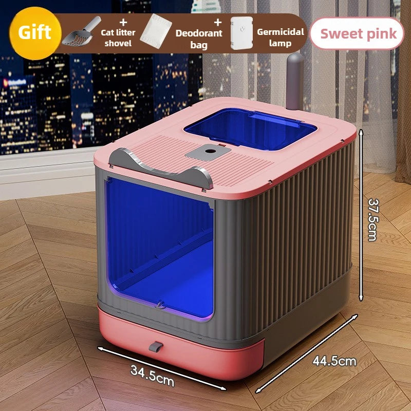 Gesloten Kattenbak met Geurfilter – Extra Groot & Spatwaterdicht Plastic