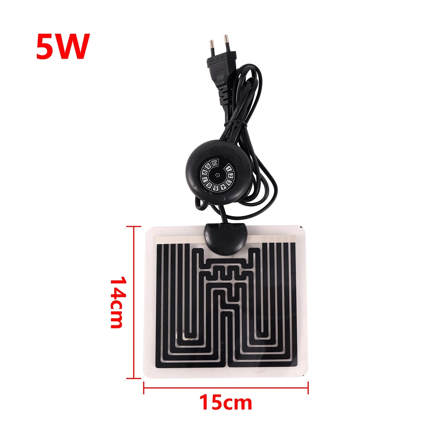 Verwarmingsmat met regelbare temperatuur