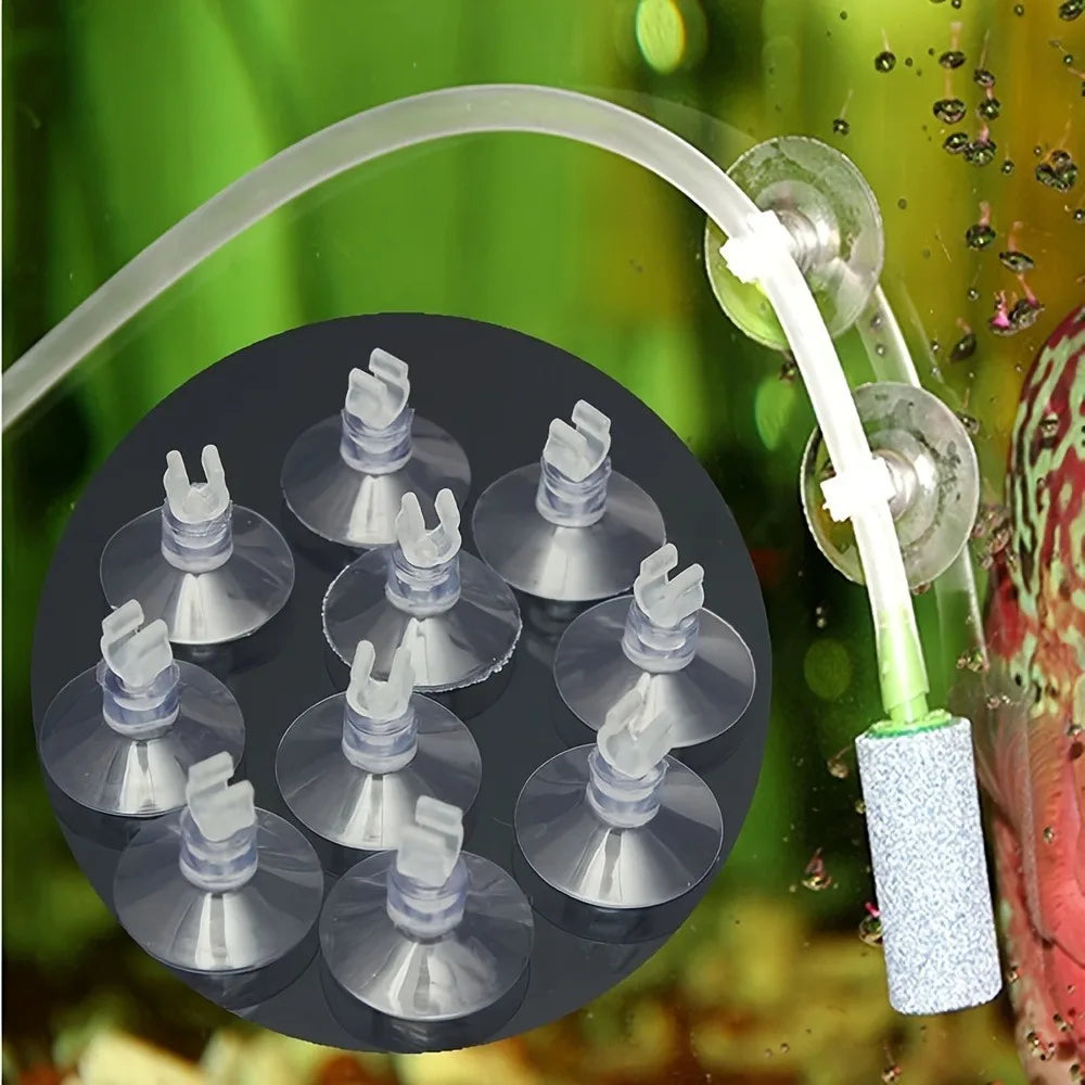 AquaGrip Set van 10 Rubberen Aquarium Zuignappen