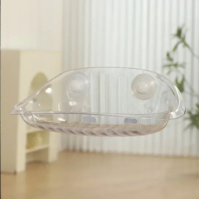 Kattenraamhangmat Kunststof – Ademend Nest – Zuignap – 50x30 cm