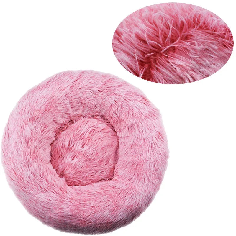 Ronde Huisdierenmand Pluche – Zachte Mand voor Hond of Kat (40–90cm)