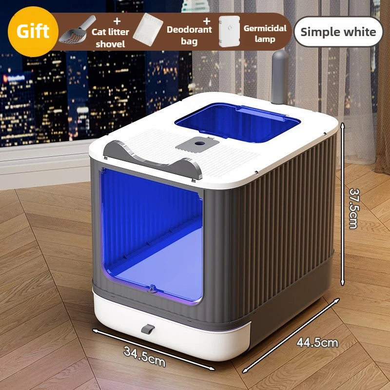 Gesloten Kattenbak met Geurfilter – Extra Groot & Spatwaterdicht Plastic