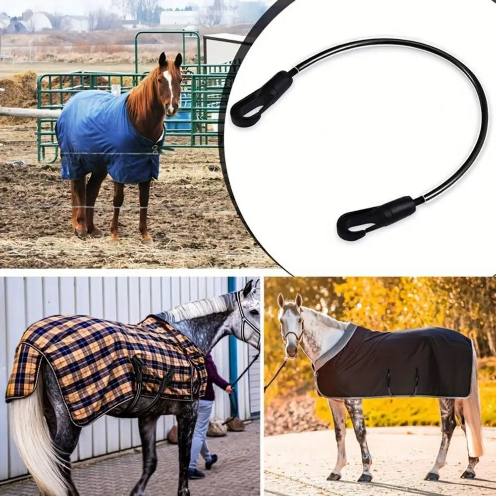 EquiSecure FlexStrap – Elastische Beenriemen voor Paardendekens met Dubbele Clips
