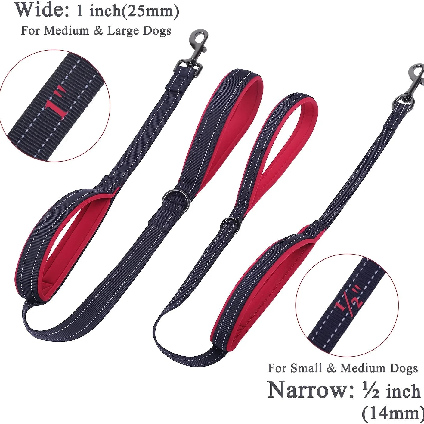 Zware Dubbele Hondenhalsband – Ketting en Nylon, 150 - 180cm