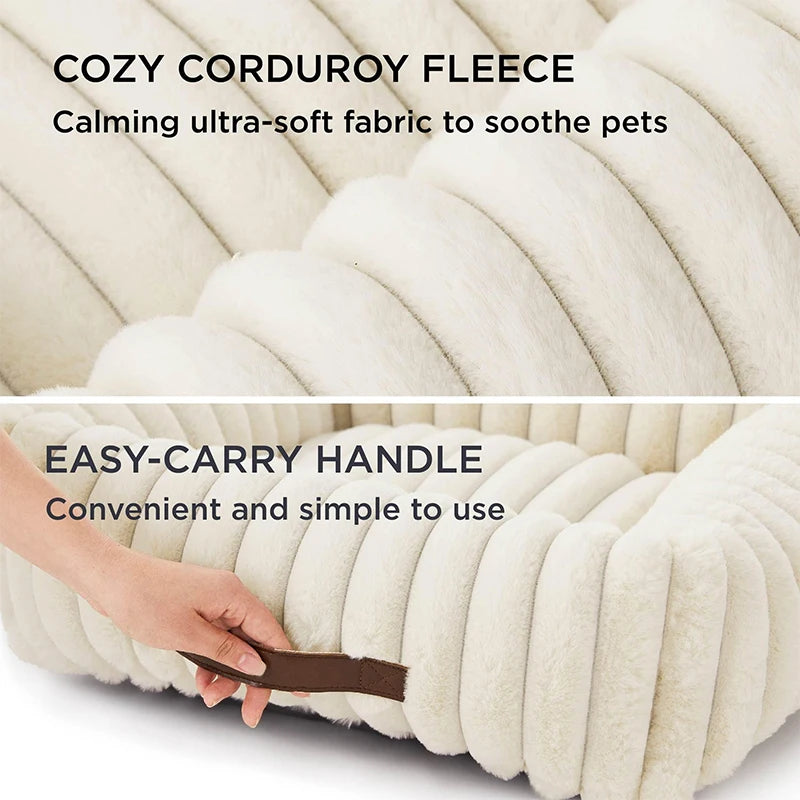 Pluche Huisdierbed  – Wasbaar Antislip Mand voor Hond/Kat