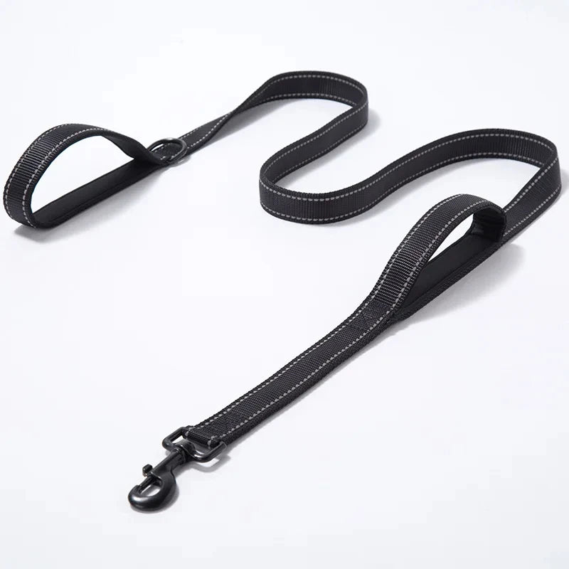 Zware Dubbele Hondenhalsband – Ketting en Nylon, 150 - 180cm