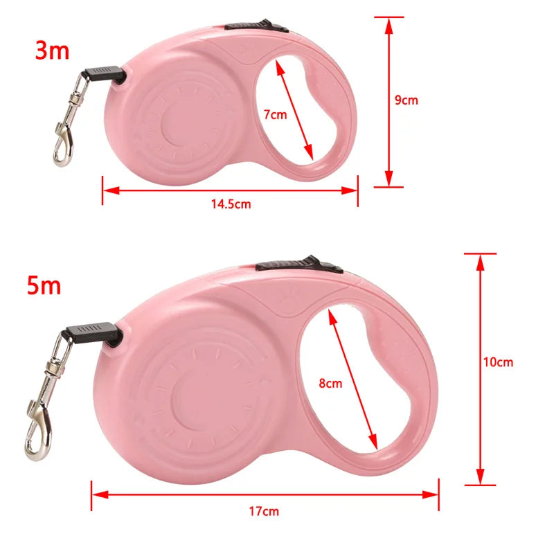 Retractieleash voor Kleine en Middelgrote Honden – Nylon 3m of 5m
