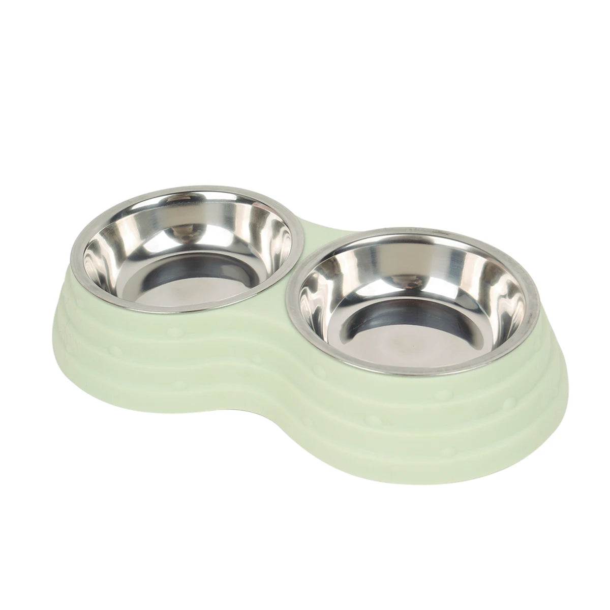 Dubbele Voerbak Hond/Kat – RVS & Antislip, Verhoogd